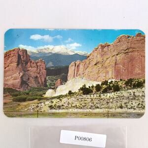 Pikes Peak Gateway Garden of the Gods Colorado 1950s Postcard Rocky Mountains